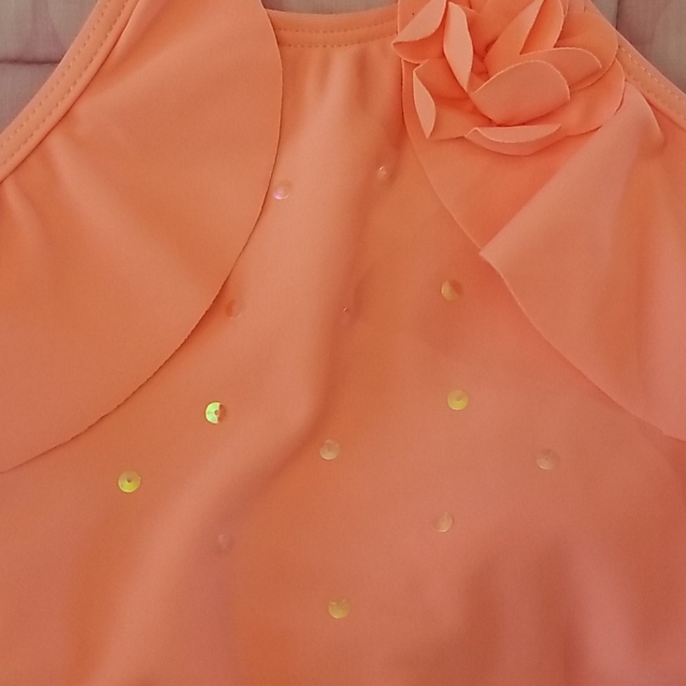 NWT Kate Mack Coral Halter 1 Piece Swimsuit Sz 2T - Picture 6 of 14